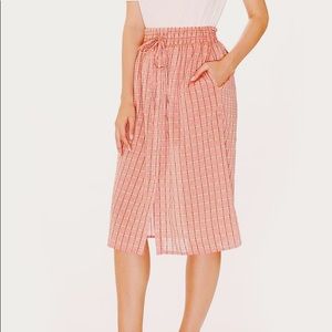 NWT Pepaloves ModCloth Pink Graciela Button Skirt